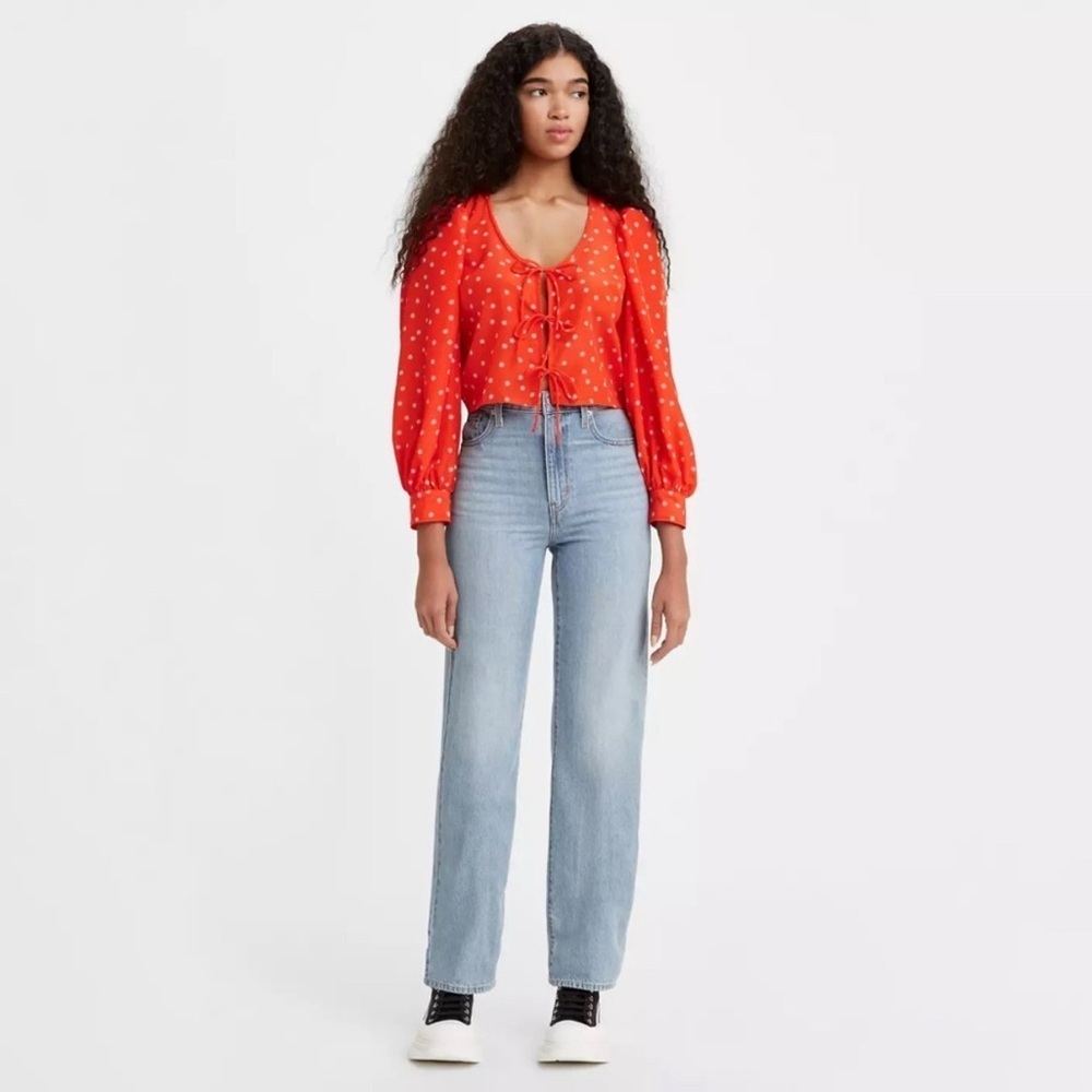 Levi's Light Blue Classic High Waisted Straight Leg Denim Jeans | Size 25